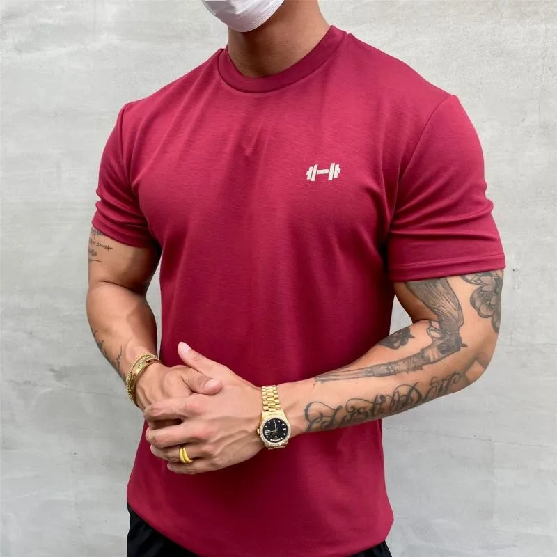 Gym Muscle Fitness T Shirt New Brand Men Outdoor Hip Hop Streetwear Loose Half Sleeve Male Summer Bodybuilding Tee Tops |