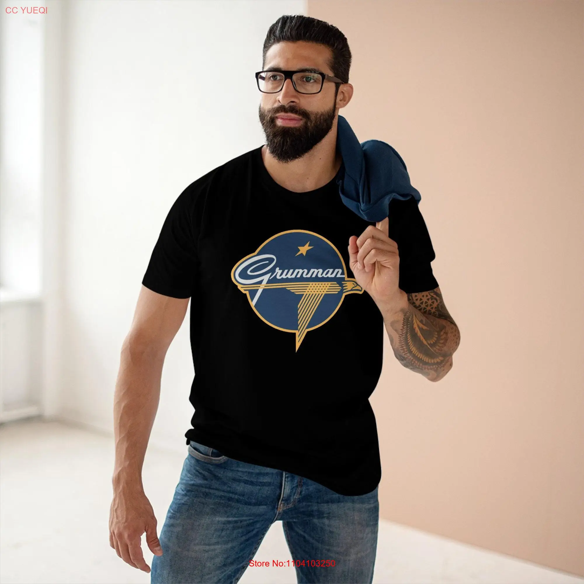 Футболка Northrop Grumman мужская с логотипом аэрокосмической промышленности размеры