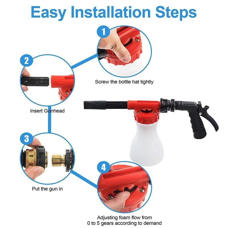 

car washer Foam nozzle Car Washing Foam Gun Car Cleaning Washing Snow Foamer Lance Car Water Soap Shampoo Sprayer Spray Foam Gun