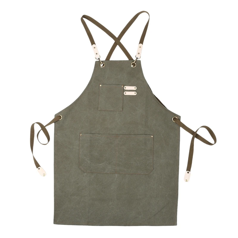 

Denim Canvas Wear Apron / Painting / Hairdressing / Barista Restaurant Apron Anti-Dirty Overalls