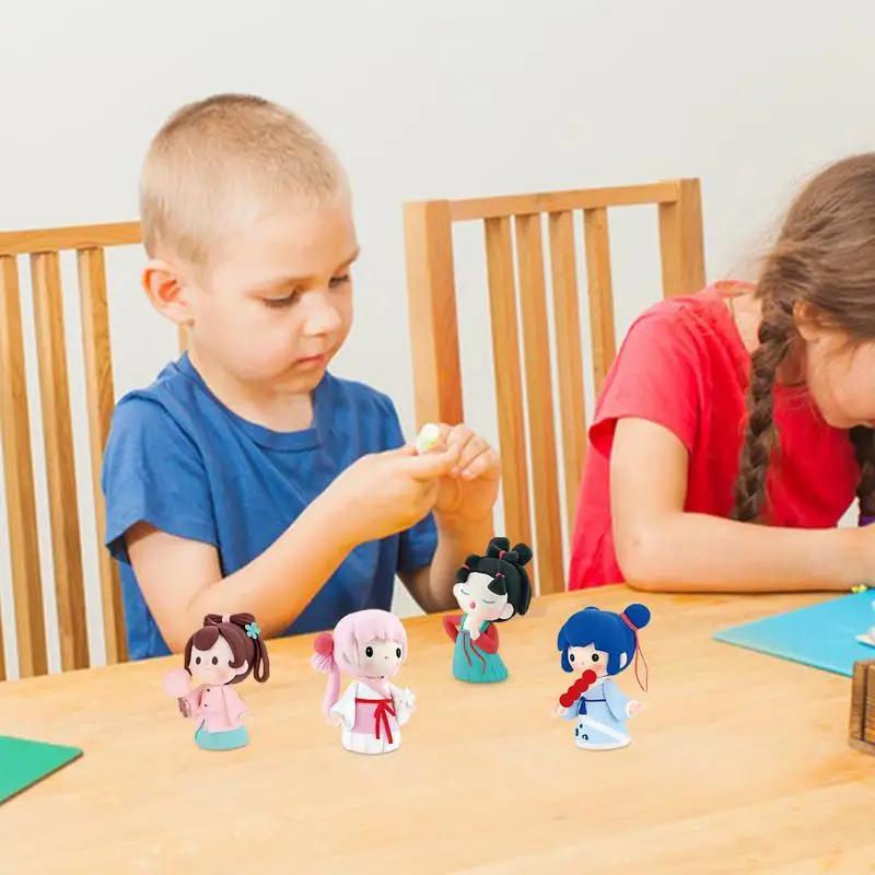 Набор игрушек из воздушно-сухой глины 12X традиционных китайских принцесс игрушка