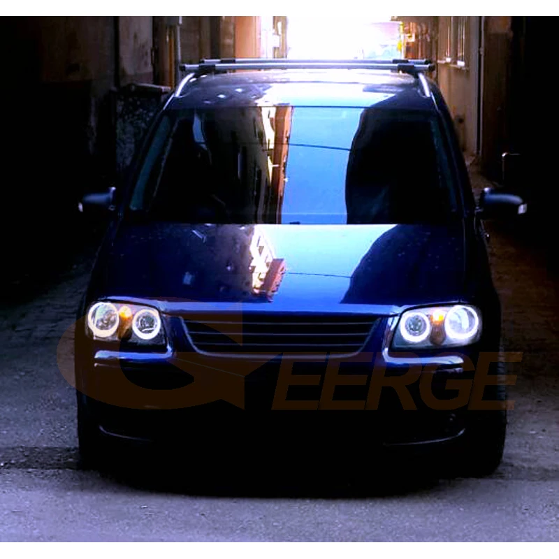 

Для Volkswagen VW Touran 2003 2004 2005 2006 предлицевая сторона отличный ультра яркий COB Led Ангельские Глазки Halo кольца Дневной светильник
