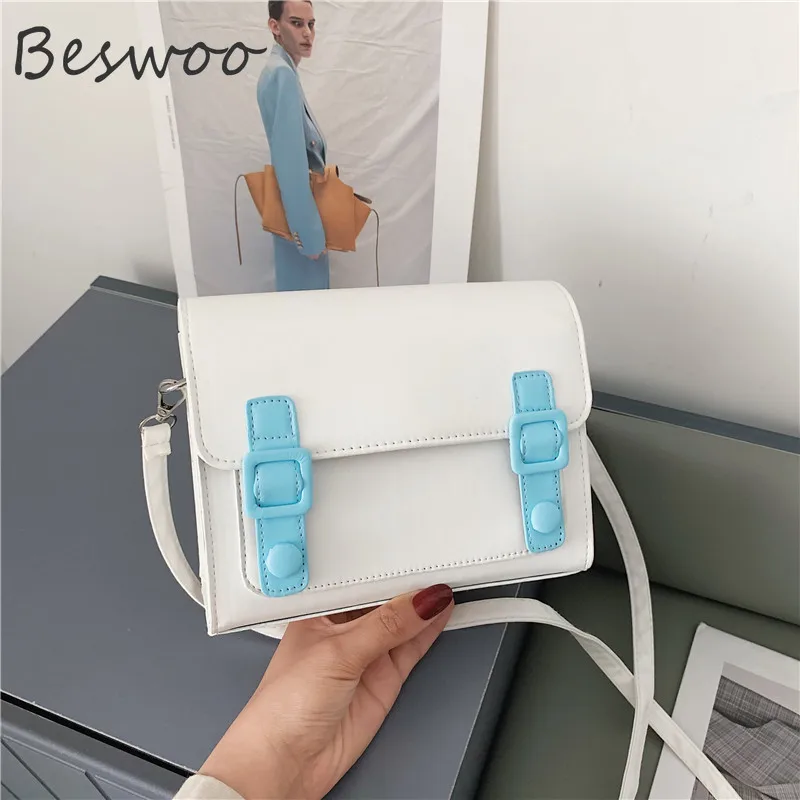 

New Mini Women Bags 2022 Summer PU Leather Fashion Crossbody Bags for Women Panelled Female Bag Small Shoulder Bag Messenger Bag