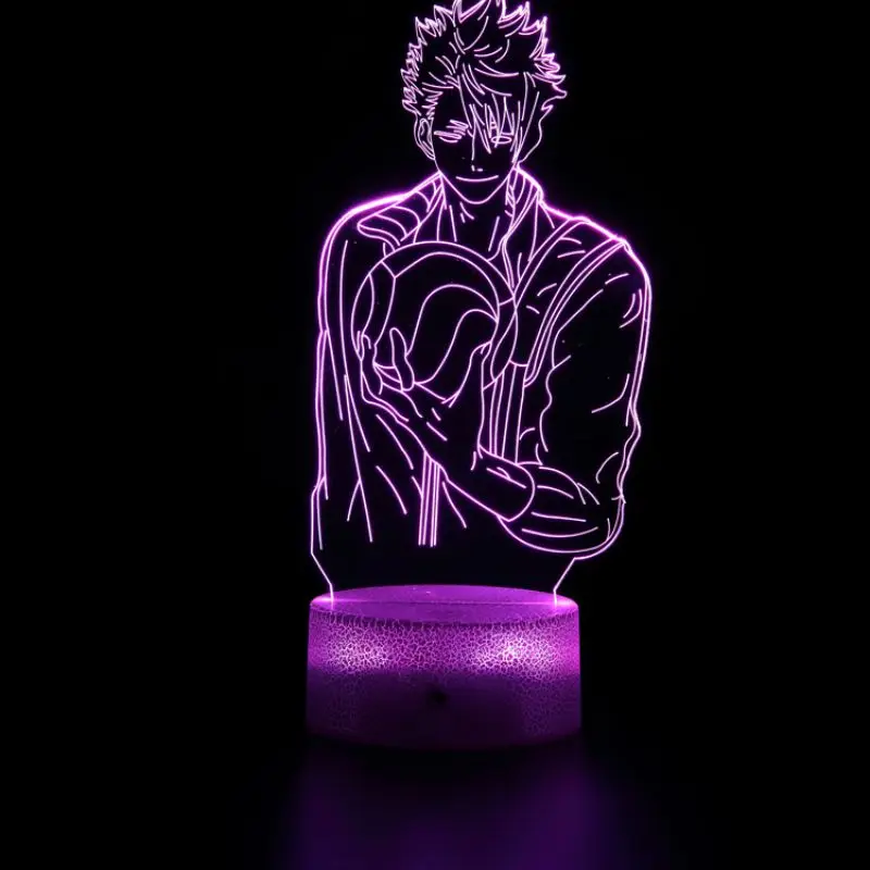 

To The Top Acrylic Led Night Light Anime Haikyuu Shoyo Hinata Figure for Kids Bedroom Decor Nightlight Cool Manga Gadget Child