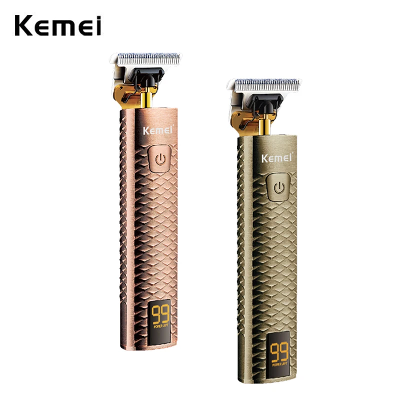 Máquina de Corte Kemei Cabelo Elétrico Recarregável Corte Máquina Cortar Barbeador Trimmer Barbeiro Barba Profissional Aparadores t9