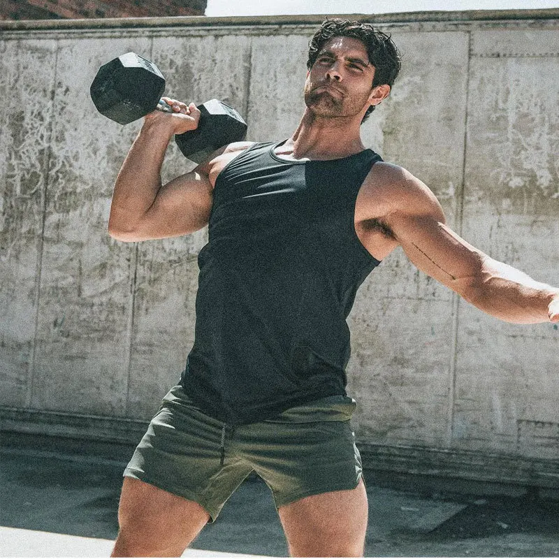 Шорты мужские спортивные быстросохнущие 2 в 1 камуфляжные