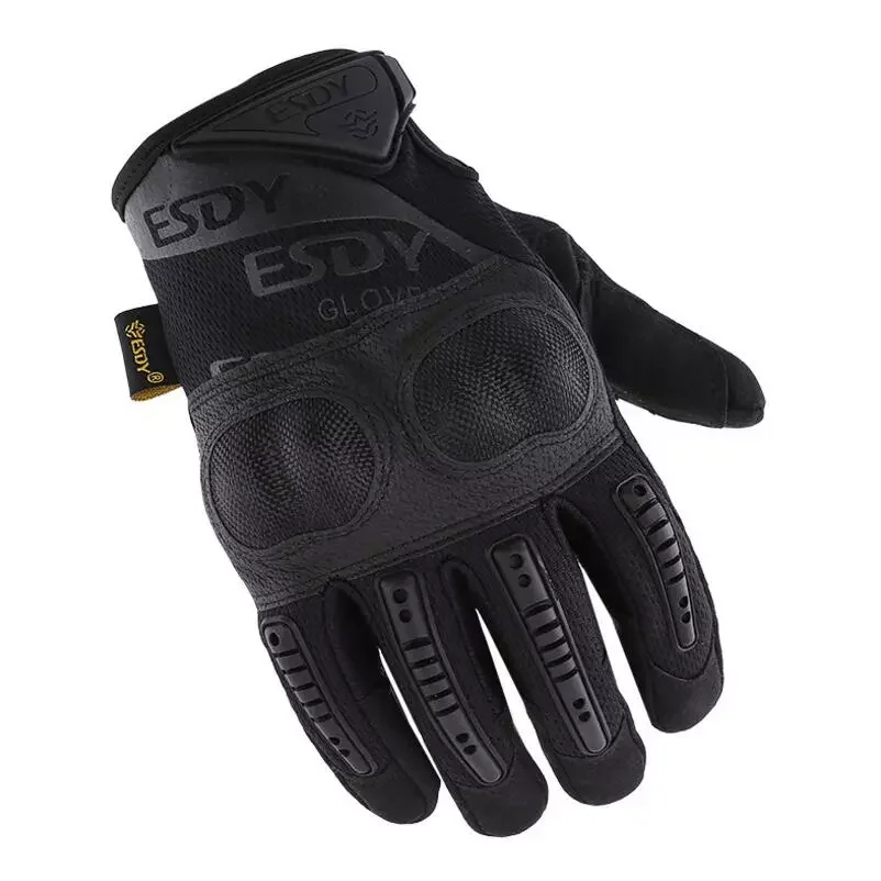 Tactical Gloves Men's Gloves Armor Protection Shell Leather Full Finger Gloves Military Wear