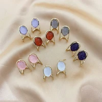 korean fashion simple and colorful geometric temperament earring versatile earrings for womens jewelry wedding party gifts