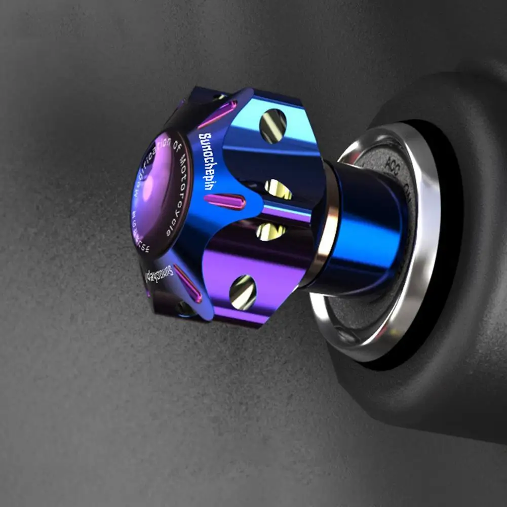 

Universal CNC keyBit Hexagon Burned Titanium KeyTip Aluminum Alloy Modified Accessorries Burn Blue DIY Key Cover for Motorcycle