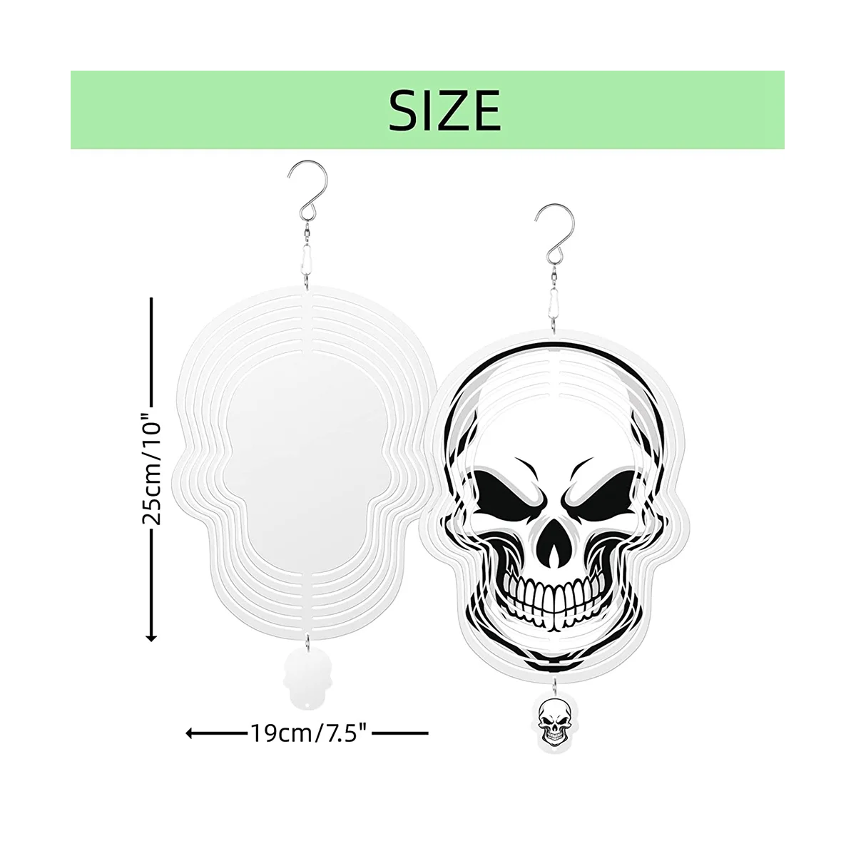 

2 Pcs 10 Inch Sublimation Wind Spinners Blanks 3D Double Sided Sublimation Sculpture Hanging Spinner for Garden Decor