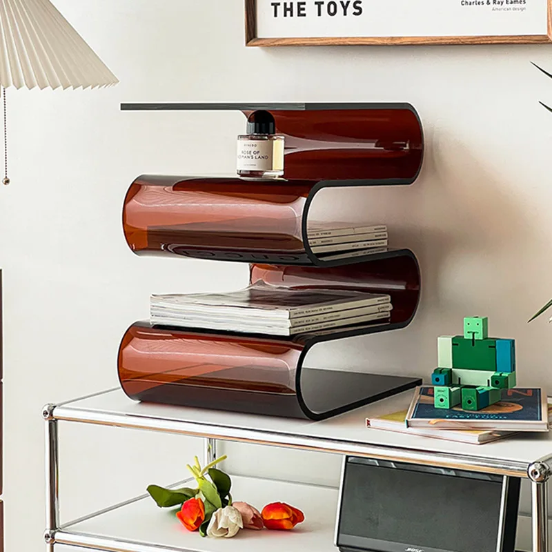 

Прозрачный акриловый боковой стол, мебель для гостиной, домашняя Минималистичная маленькая книжная полка, журнальный современный стол, консоль, столы AA55