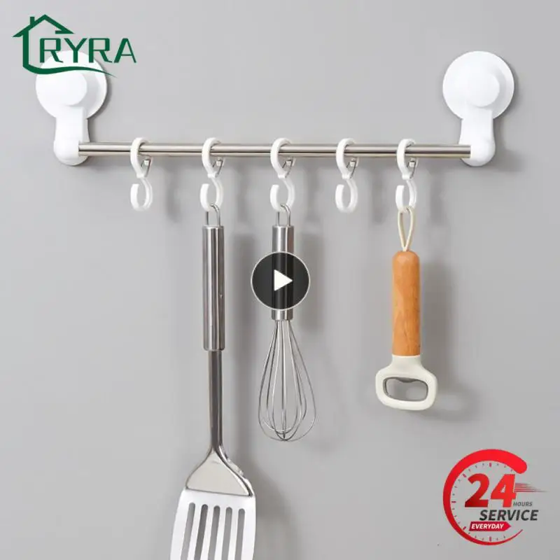 

Multifunction S-type Lock Catch Hooks Anti Falling Wardrobe Hat Bag Storage Hooks Kitchen Bathroom Cross Bar Drying Hook