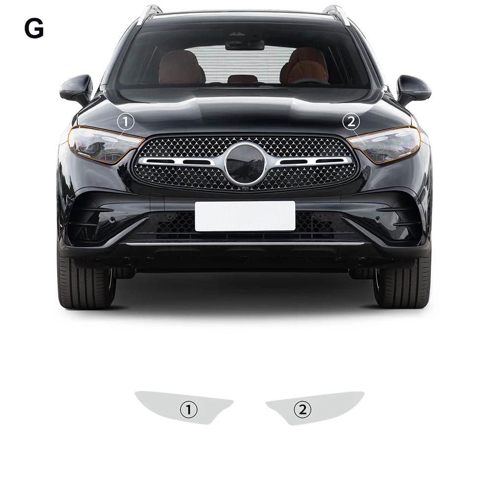 

KUNGKIC TPU для Mercedes-Benz GLC X254 Luxury X254 Base 2023 2024 Защитная пленка для фар прозрачный бюстгальтер PPF Набор наклеек