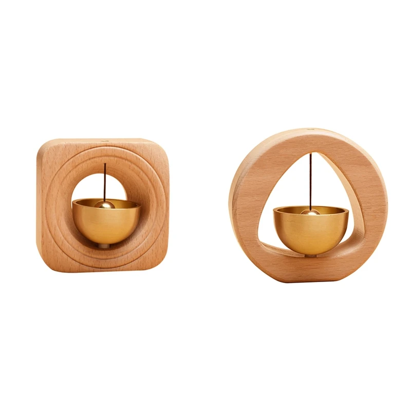 Латунный допаминовый дверной звонок деревянный вход колокольчик ветряная