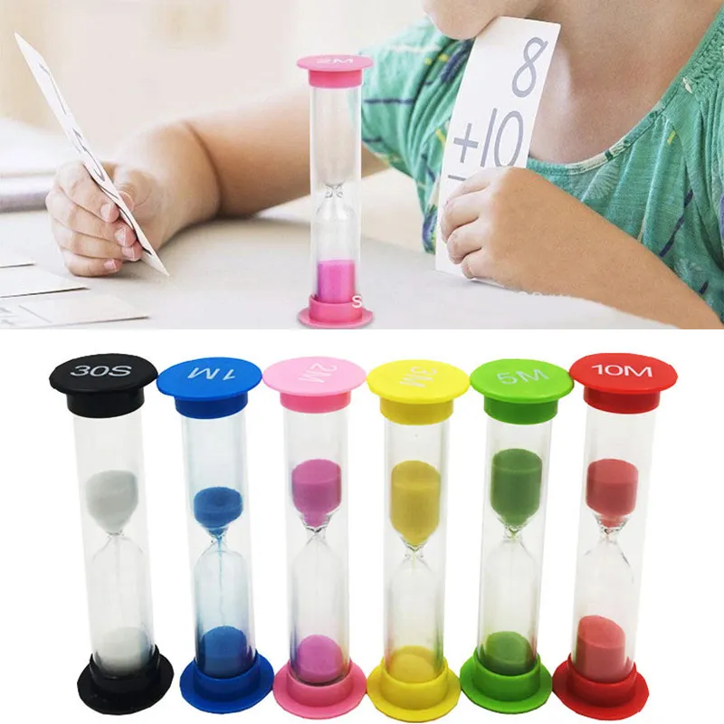 

6Pcs/Set Hourglass 30S/1/2/3/5/10Minutes Sand Timer Sand Clock Desktop Ornament Sand Watch Children Kids Gift Home Decoration