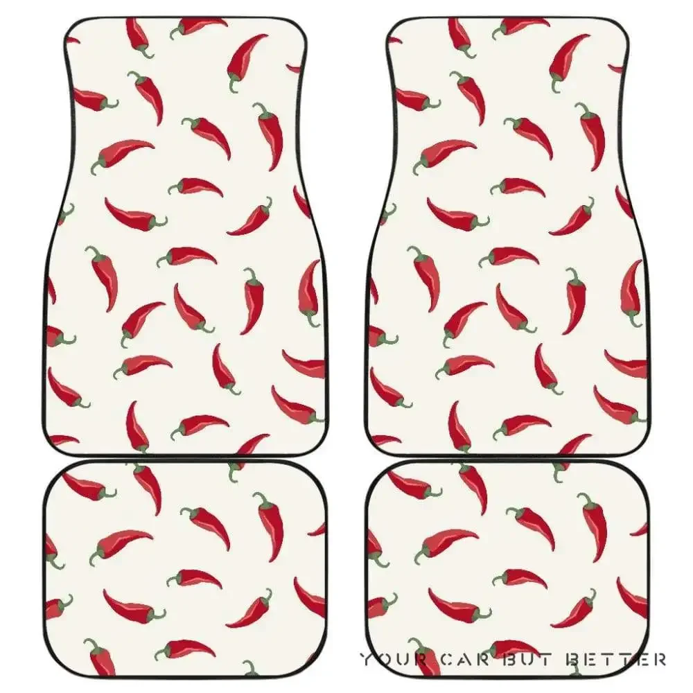 Передние и задние автомобильные коврики с рисунком перца чили 045109