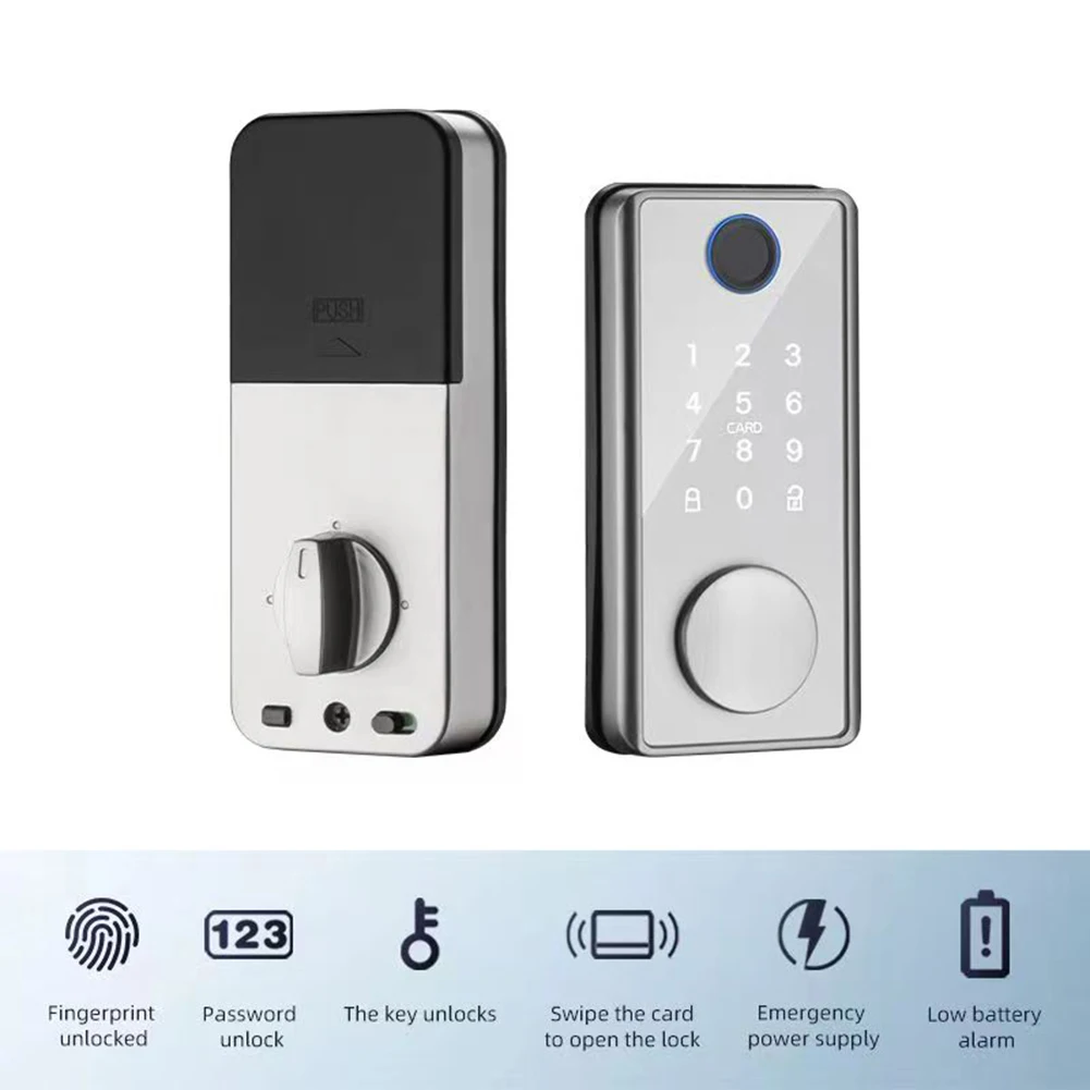 

Smart Home Security Door Lock Anti-theft Electronic Deadbolt Lock Tuya APP Bluetooth-compatible with Key Easy Installation
