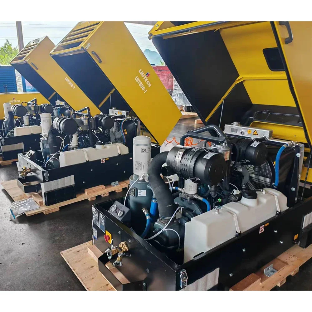 Лидер продаж Liutech воздушный компрессор LUY 050-7 мобильный дизельный 185 cfm 7 бар