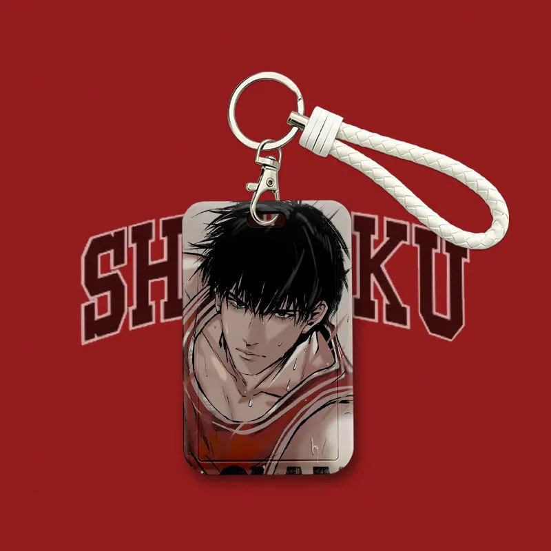 110*70mm Japanese Anime Cartoon Slam Dunk Lanyard ID Card Badge Holder with Keychain Keyring Gift
