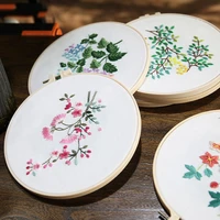 diy cross stitch cloth art flower hand embroidery material package diy creative decorative painting chinese style painting kit