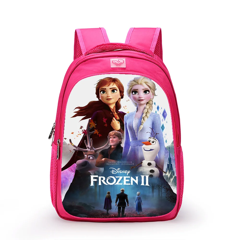 

14 inch Disney Frozen Elsa Anna Children Backpack Primary School Bags for Boys Girls Kindergarten Schoolbag Kids Cartoon Mochila