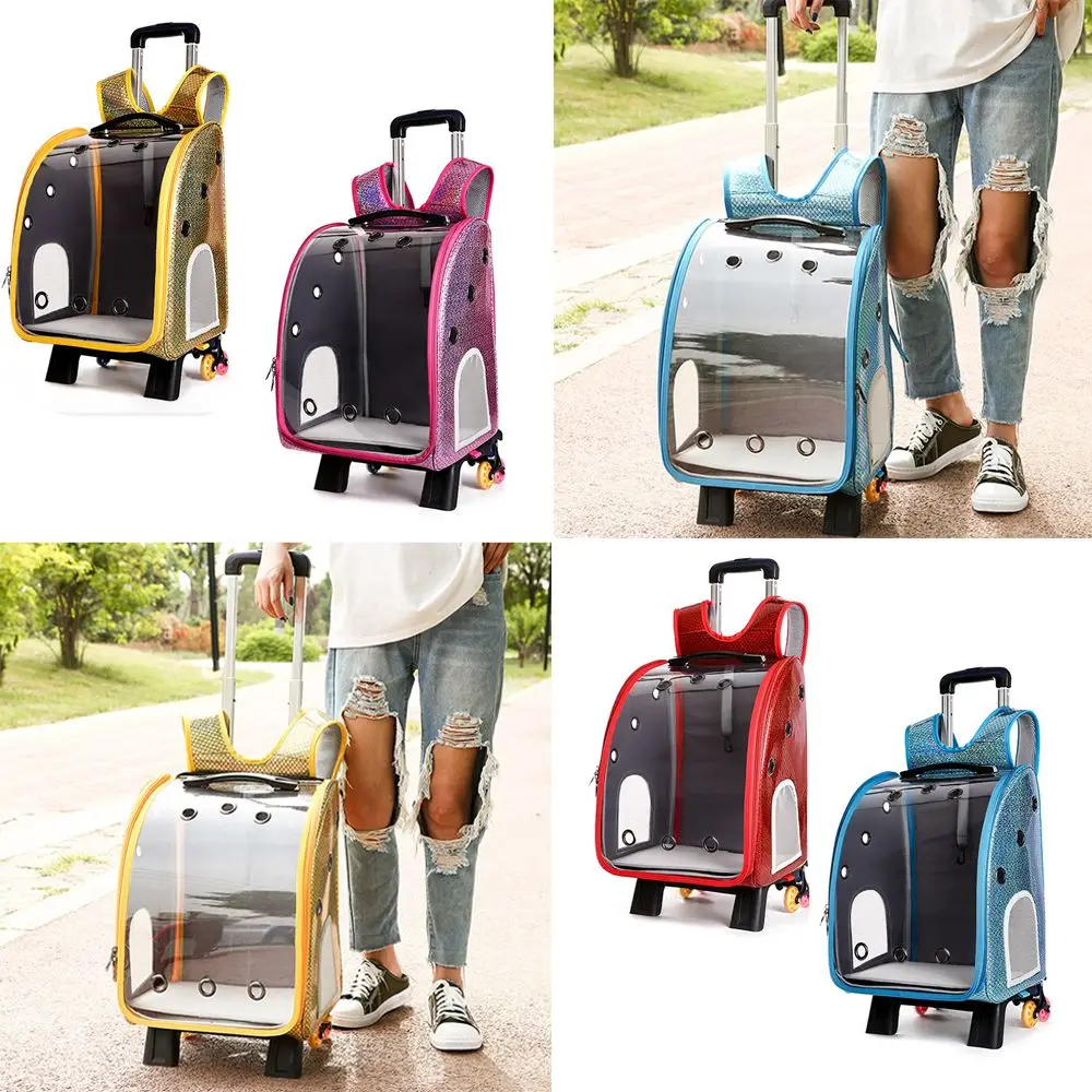 

Multi Hole Design Waterproof Transparent Cats/Dogs Carry Bag Air Box Pet Backpack Pet Trolley Case