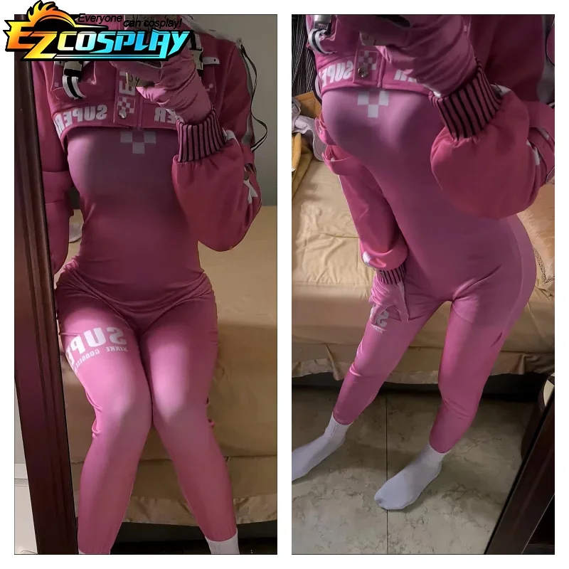 Женский костюм для косплея по мотивам игры Победа розовый Элис боди трико боевой