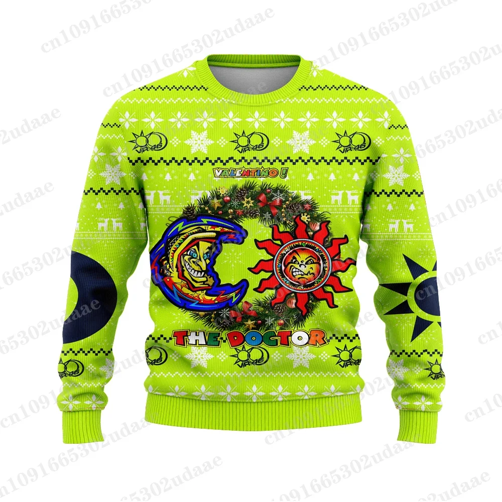 2024 новый стиль мотоцикл новинка Valentino Rossi Fan Lovers уродливый рождественский свитшот