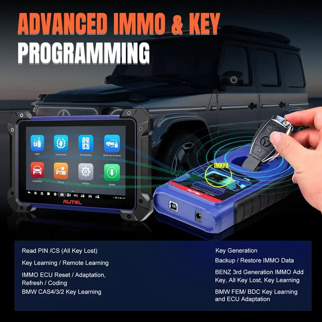 Autel MaxiIM IM608 II IMMO Key Fob Programming Tool 2 Years Updates Updated of IM608PRO XP400PRO Key Programmer Diagnostic Tool 3