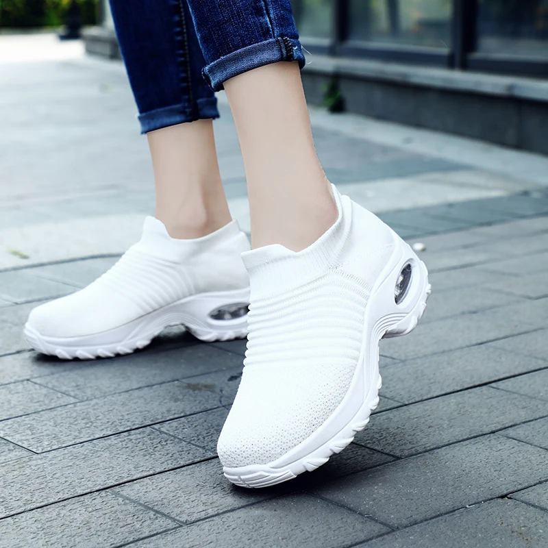 

Running Shoes 2021 Breathable Sneakers Womens 45 Large Size Fashion Men Jogging Sports Shoes Lightweight Casual Socks Shoes