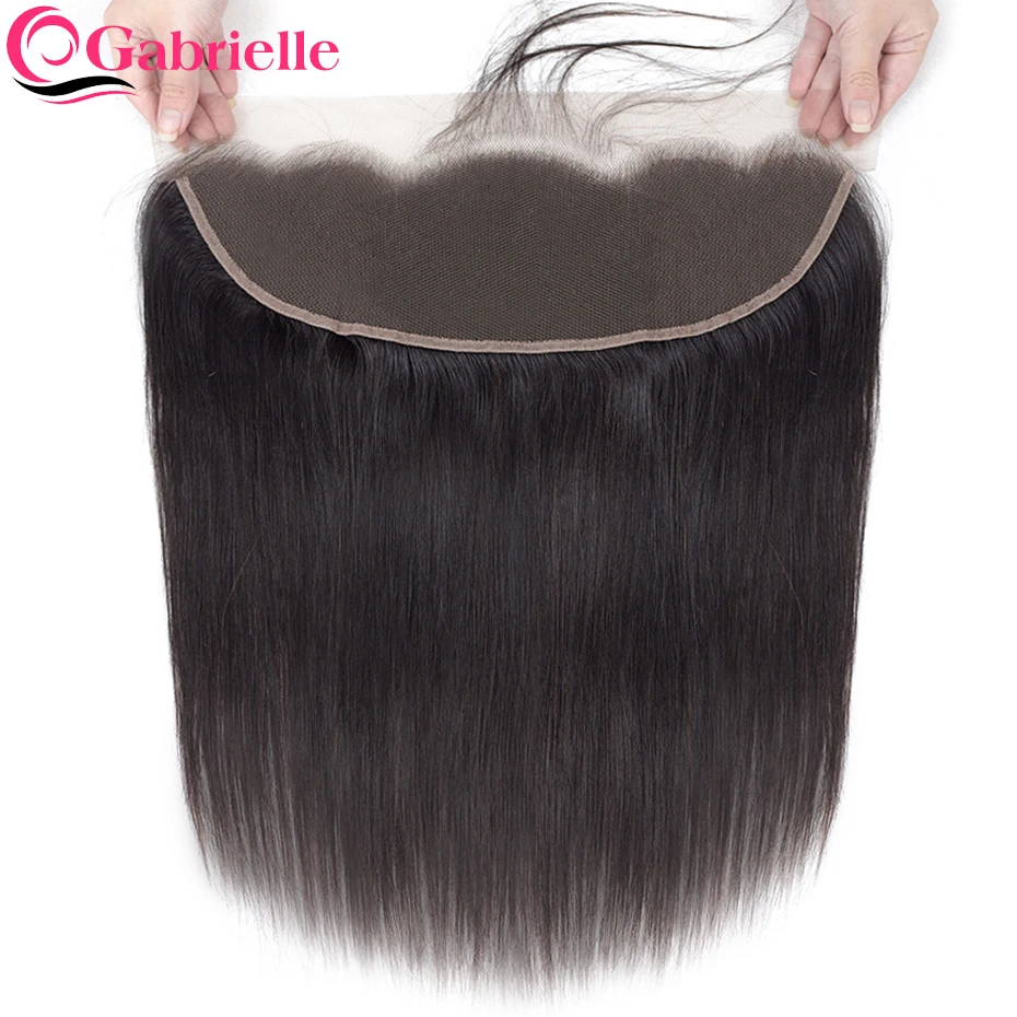 

Gabrielle Transparent Lace Frontal Brazilian Straight 13x4 HD Lace Frontal Closure Human Hair 4x4 Brown Lace Closure
