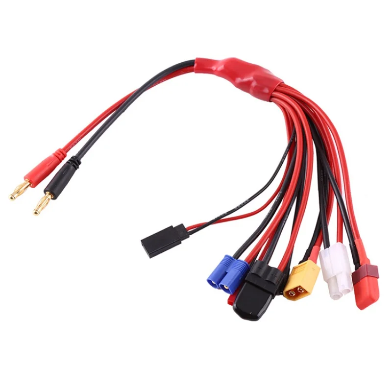 

Multifunctional 8 in 1 Charging Power Adapter XT60 Deans TRX Connector to 4mm Bullet Banana Plug Cable For RC IMAX B6 Charger