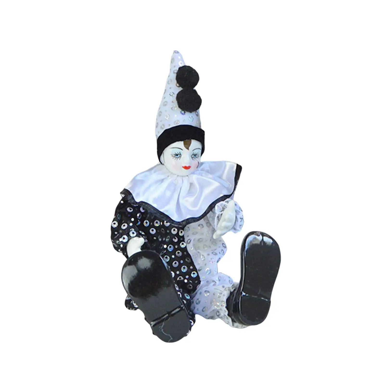 

Decorative Porcelain Clown Model Doll Ornaments Cloth 15inch Clown Dolls for Arts Crafts Souvenirs collection Halloween