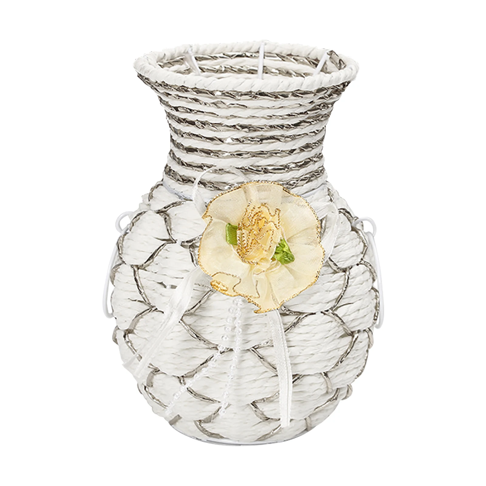 

Прочный изысканный органайзер для хранения ручной работы, ваза, портативная садовая плетеная корзина для цветов из ротанга, посуда для дома