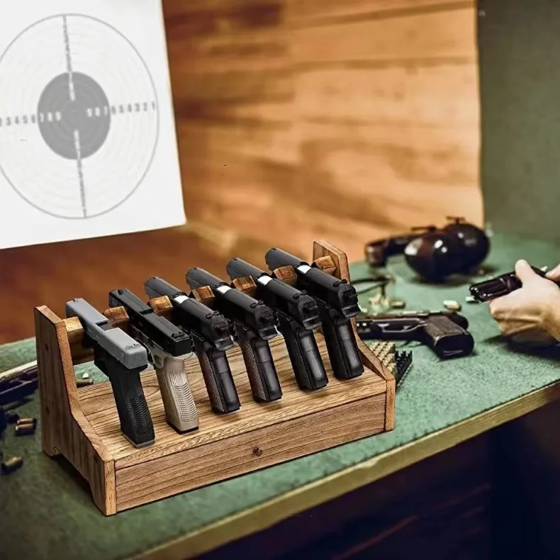 Новинка стойка для пистолета 17 5 в выдвижном стиле из дерева USP P226 Glock G17 G19 G22 G43X 1911