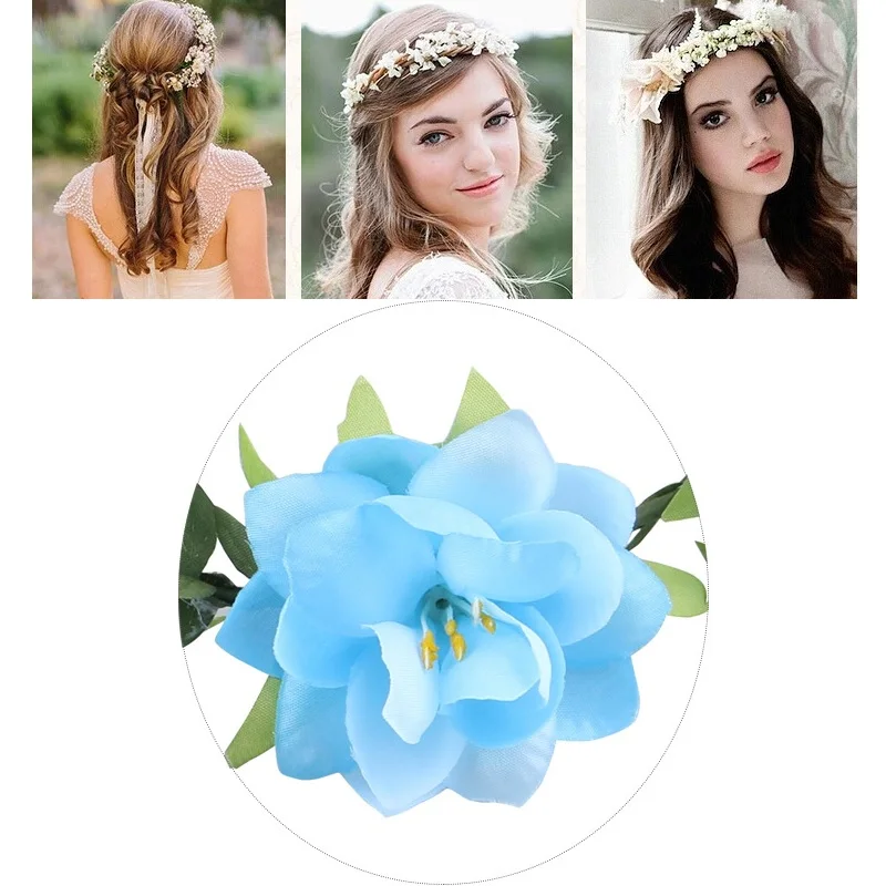 

Women Flower Headband Wreath Crown Floral Wedding Garland Wedding Festivals Photo Props Halo Maternity Shoot Eucalyptus Wedding