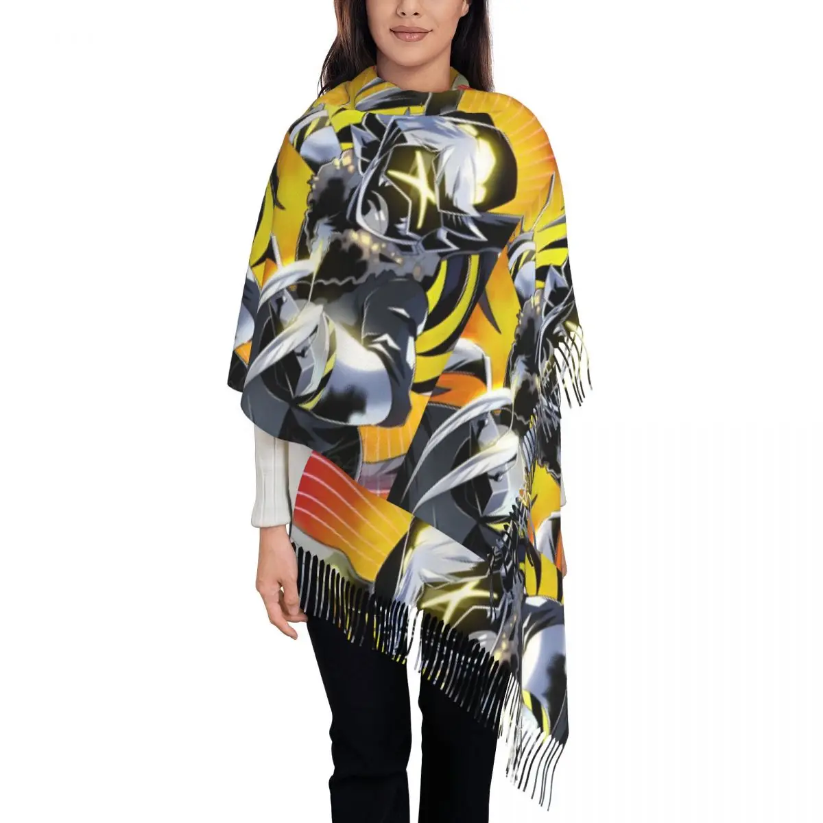 Теплый мягкий шарф зимний робот убийство дроны V Uzi шаль накидки на заказ сделай