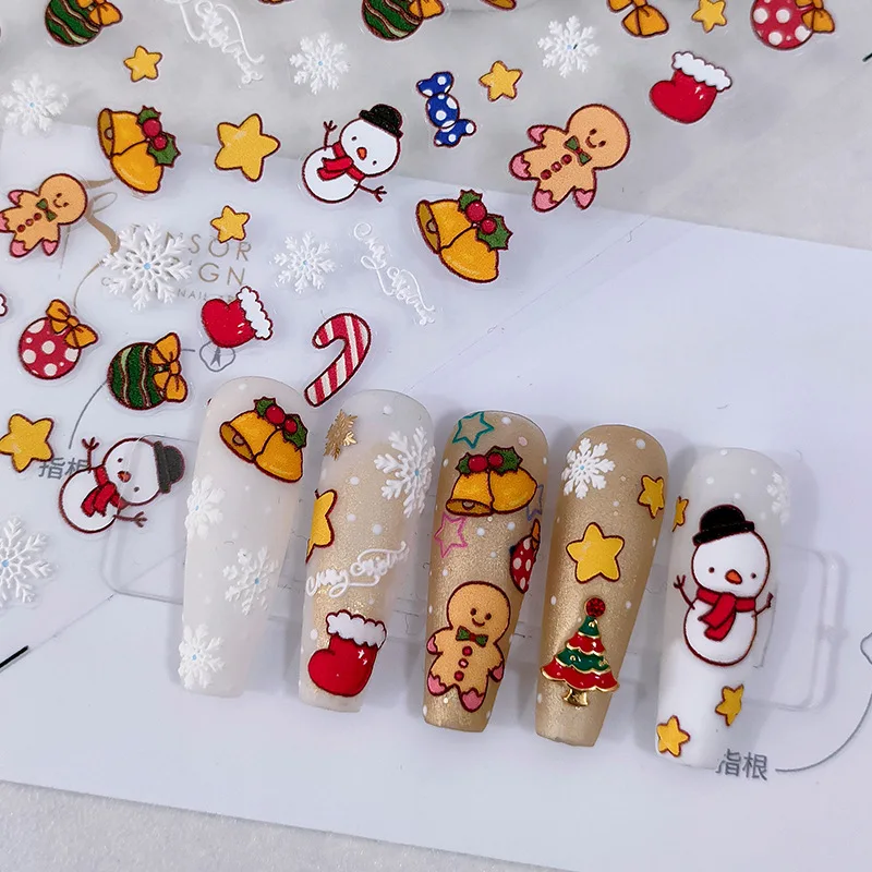 

Cartoon Cute New Craft Thin Tough Anime Characters People Nail Stickers Frosted Thin Transparent Nail Jewelry Children