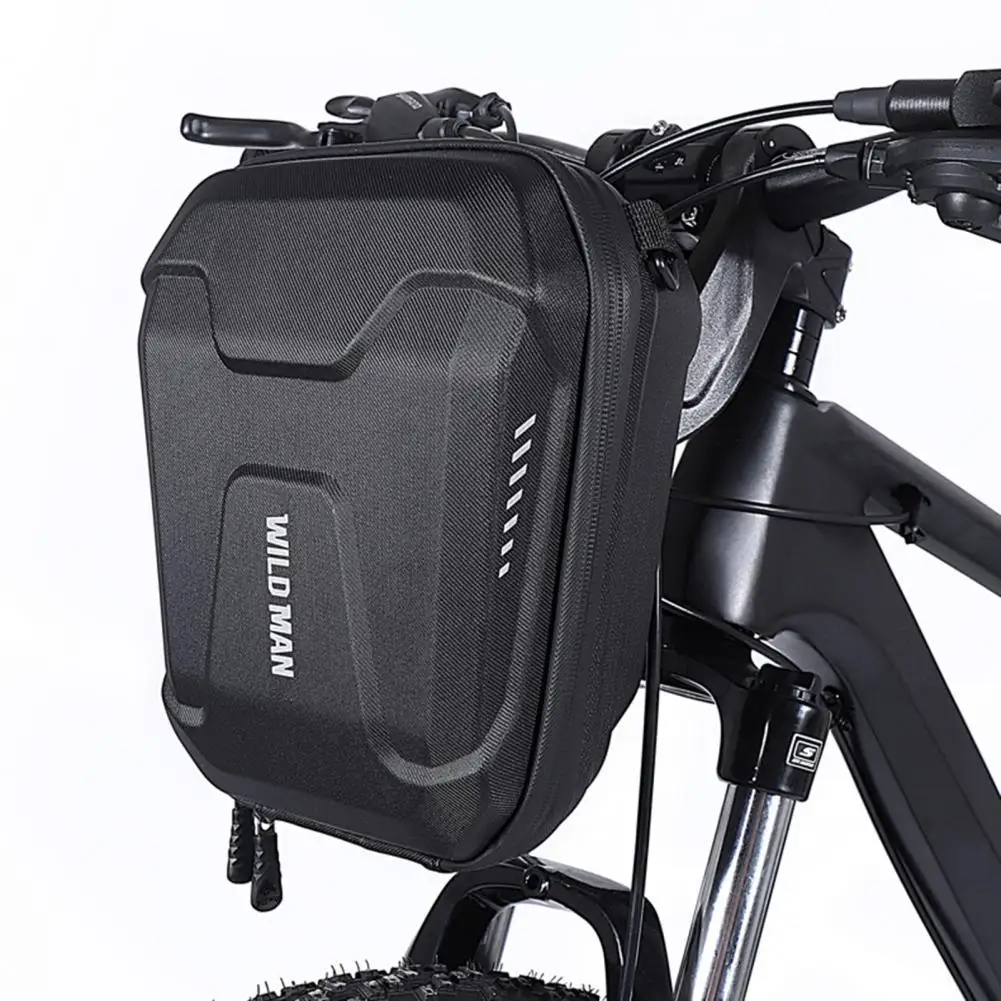 

WILD MAN-E8 Handlebar Bag Panniers Waterproof Universal Hard Shell Front Beam Storage Pouch for Mountain Bike