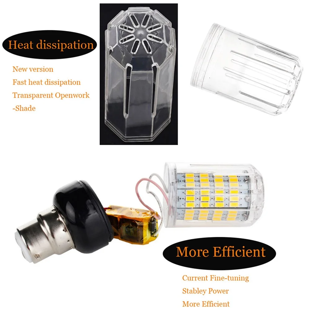 10 / партия Led Кукурузные лампочки E27 E14 B22 Энергосбережение 5730 SMD ночная лампа угол 9w