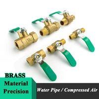 ball brass valve 18 14 38 12 femalemale thread brass small valve connector joint copper pipe fitting coupler adapter
