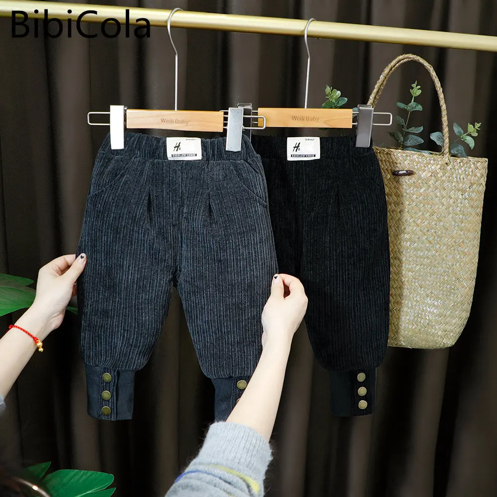 

Зимние Детские плотные флисовые брюки детские прямые теплые спортивные штаны на осень и От 1 до 5 лет для маленьких девочек, спортивные штаны с эластичной резинкой на талии для мальчиков