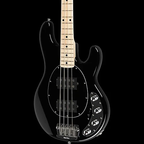 

Music Man 4 Strings Ernie Ball StingRay Black Electric Bass Guitar HH Active Pickups, 9V Battery Box, Maple Neck & Fingerboard