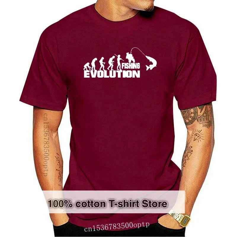 

New Evolution Fishinger T-shirt Fish Bait Carp Angling Funny Gift Birthday T-shirt Fashion Men's T Shirt Fitness Tops Tees