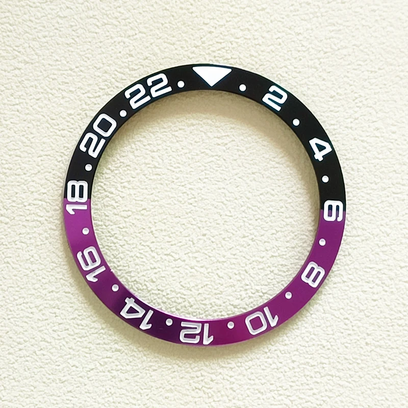 Aluminum Ring GMT Diver's Style Watch Bezel Insert Fits 40mm Men's Watch Cases Replace Accessory 38mmx30.5mm Diving Bezel Ring