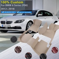 car floor mats for bmw 6 series f06 20122018 durable carpets protective pad mat luxury leather rug car accessories 640i 640d