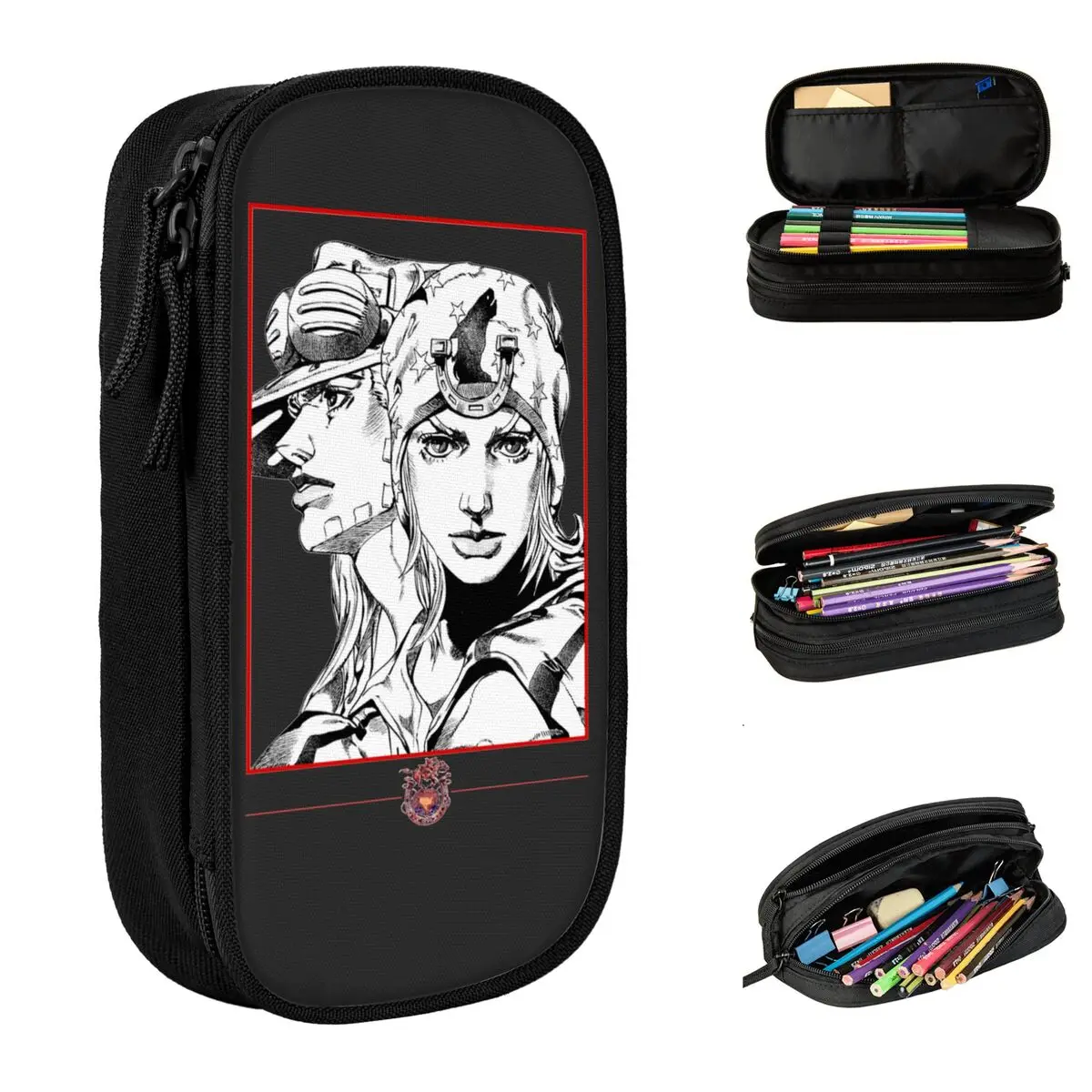 

Jayro Johnny Jojo's Bizarre Adventure Pencil Case Fashion Jjba Manga Pen Box Bag Girls Boys Large Storage Office Pencilcases