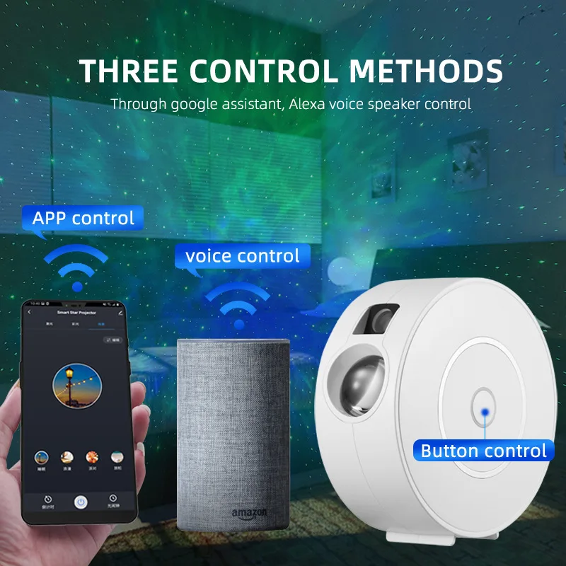 

Colourful Starry Sky Projection Lamp with Remote Control App Smart Led Night Light Mini Laser Stage Lights Atmosphere Lamps Gift