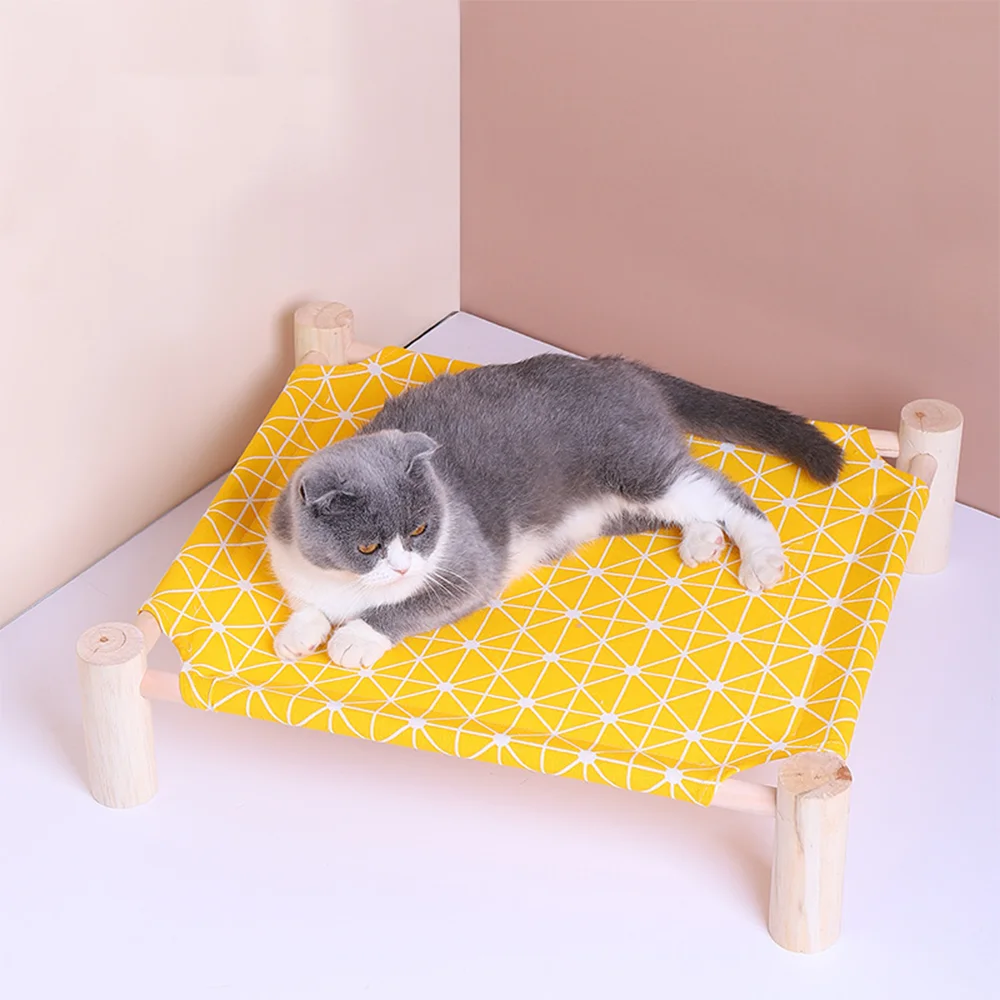 

Pet Hammock Four-Legged Solid Wood Cat Bed Cat Litter Diversified Off-The-Ground Moisture-Proof and Suitable for All Seasons