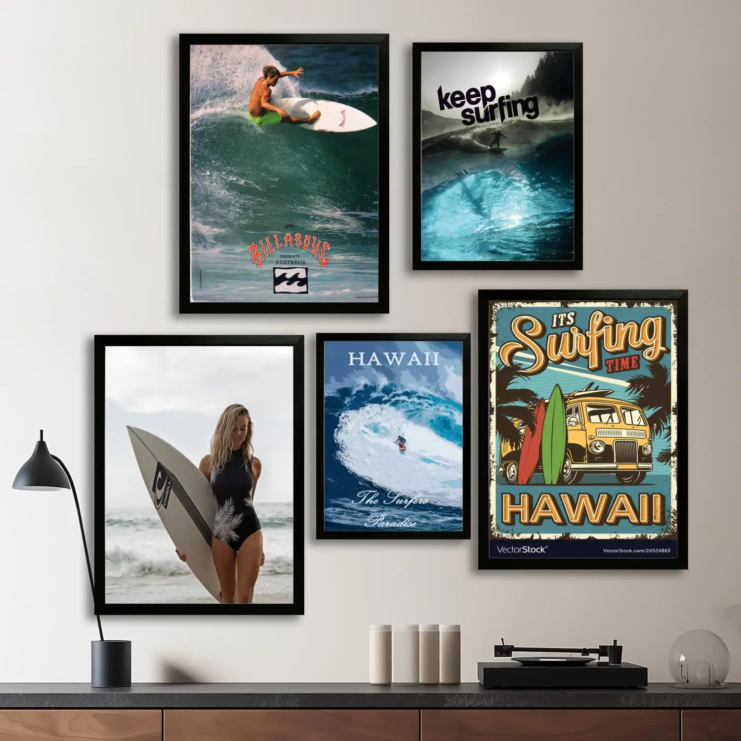 surfing Canvas Art Poster and Wall Picture Print Modern Family Bedroom Decor Posters Decorative painting